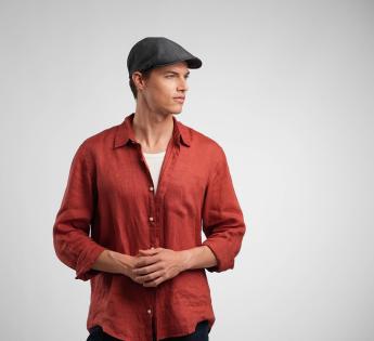 casquette plate en lin Milano Uni